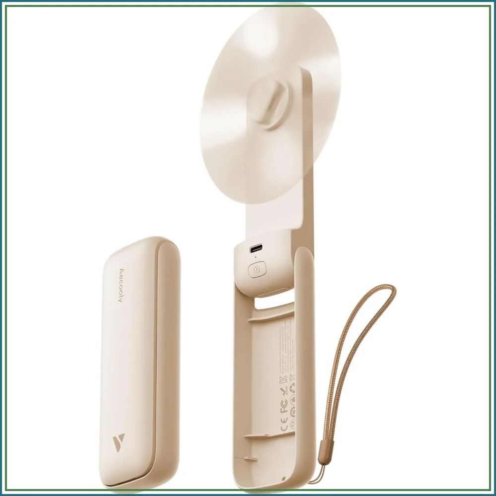 Slim Portable Fan, Thin Handheld Fan, USB Rechargeable Mini Personal 24H Max Cooling Time, Battery Powered Small Foldable for Travel, Summer Gifts for Women Girls Beige
Slim Portable Fan, Thin Handheld Fan, USB Rechargeable Mini Personal 24H Max Cooling Time, Battery Powered Small Foldable for Travel, Summer Gifts for Women Girls Beige