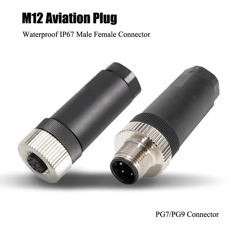 Waterproof M12 Sensor Connector IP67 4 5 8 Pin Male Female Plug Industrial PG9 PG7 Connectors Elbow Straight Socket f 4-6mm Wire
Waterproof M12 Sensor Connector IP67 4 5 8 Pin Male Female Plug Industrial PG9 PG7 Connectors Elbow Straight Socket f 4-6mm Wire