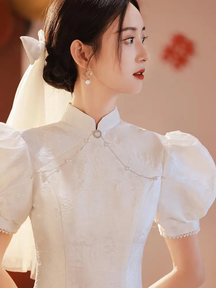 Women Vintage Improved Prom Formal Party Gown Vestido De Festa Elegant White Wedding Dresses
Women Vintage Improved Prom Formal Party Gown Vestido De Festa Elegant White Wedding Dresses