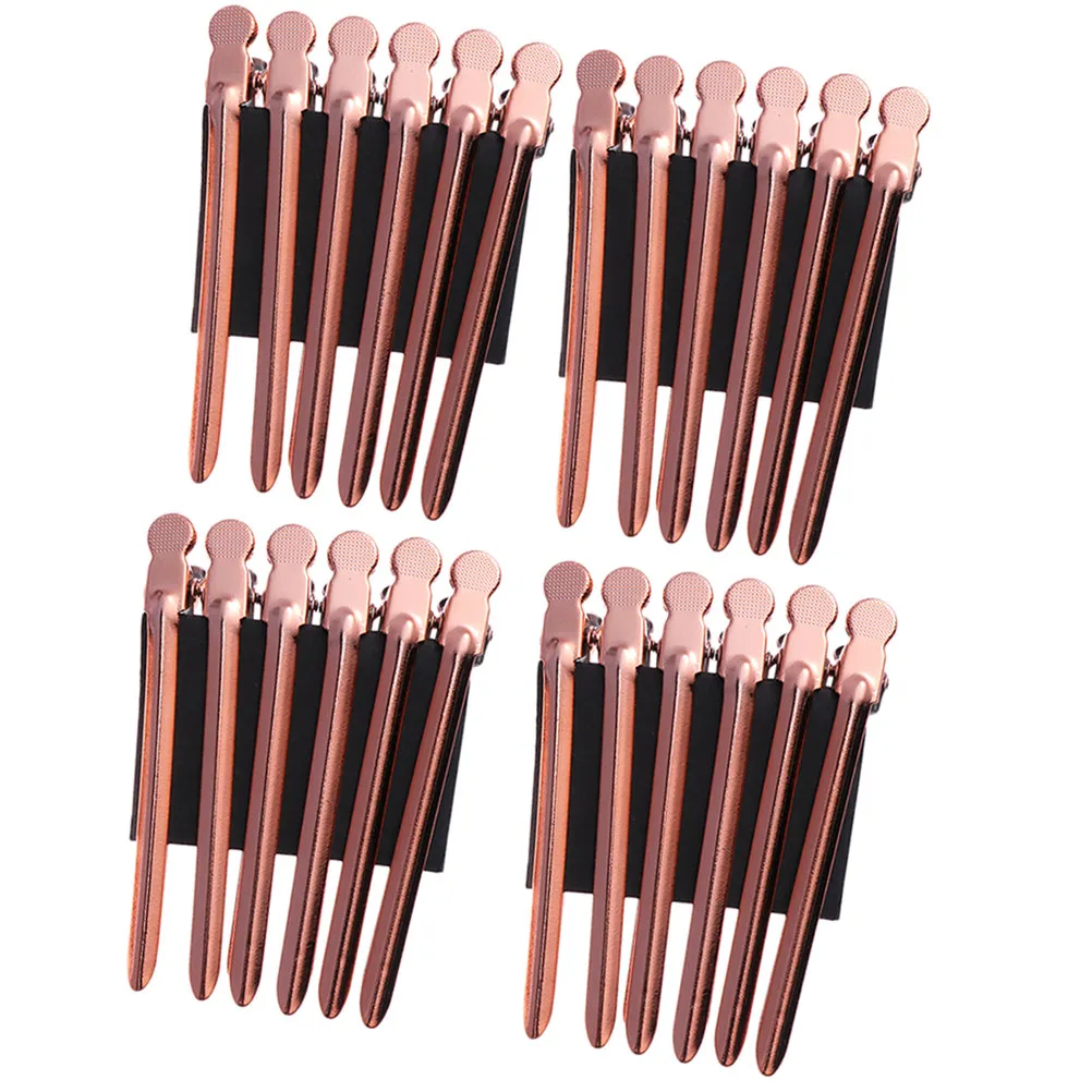 24Pcs Hairdressing Sectioning Clips Stainless Steel Salon Hair Clips Rose Gold for Professional Styling Perm Makeup and Home Use
24Pcs Hairdressing Sectioning Clips Stainless Steel Salon Hair Clips Rose Gold for Professional Styling Perm Makeup and Home Use