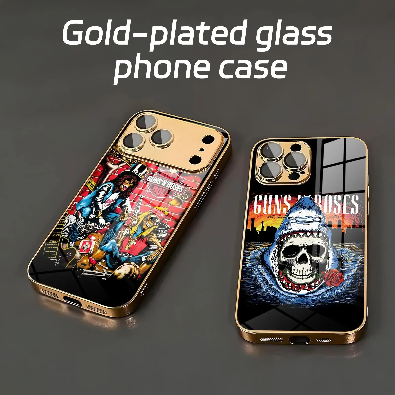 Phone Case For iPhone17 16 16e 15 14 13 12Plus Mini Pro Max Electroplated glass Phone Case fashion G-Guns N' R-Roses
Phone Case For iPhone17 16 16e 15 14 13 12Plus Mini Pro Max Electroplated glass Phone Case fashion G-Guns N' R-Roses