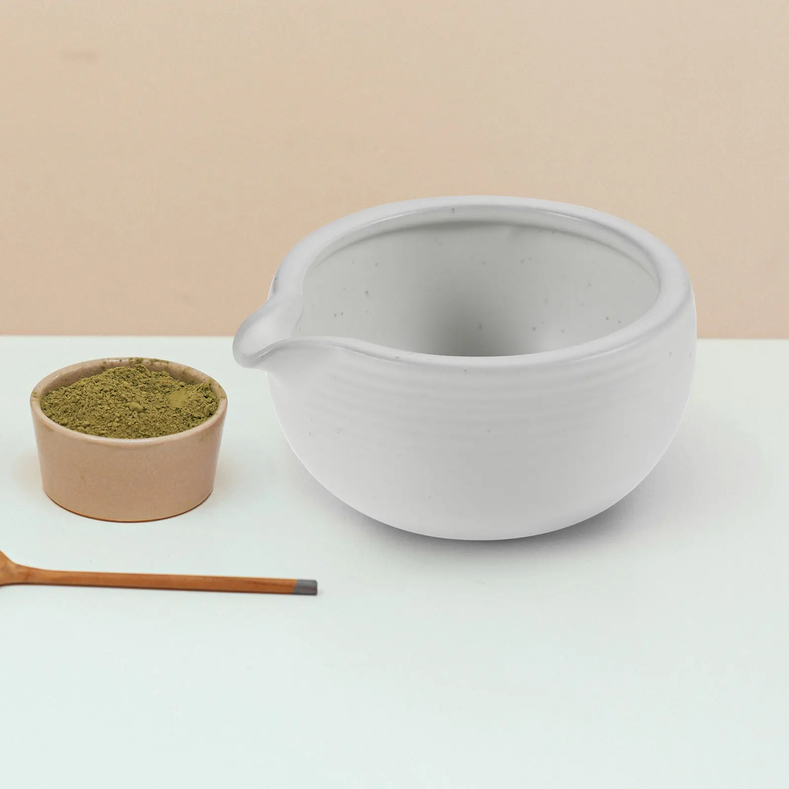 White Ceramic Matcha Bowl with Spout Exquisite Simple Design for Tea Ceremony Home Tea Gift Matcha Bowl for Whisk Holder
White Ceramic Matcha Bowl with Spout Exquisite Simple Design for Tea Ceremony Home Tea Gift Matcha Bowl for Whisk Holder