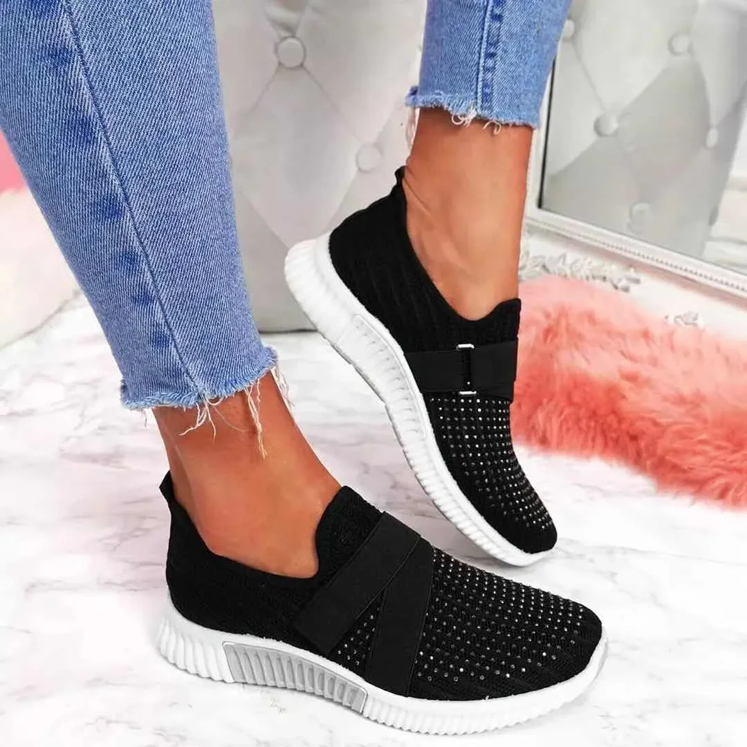 2023Fashion Women's Shoes Flat Soft Bottom Mesh Breathable Casual Sneakers Rhinestone Single Shoes Large Size Women Sports Shoes
2023Fashion Women's Shoes Flat Soft Bottom Mesh Breathable Casual Sneakers Rhinestone Single Shoes Large Size Women Sports Shoes