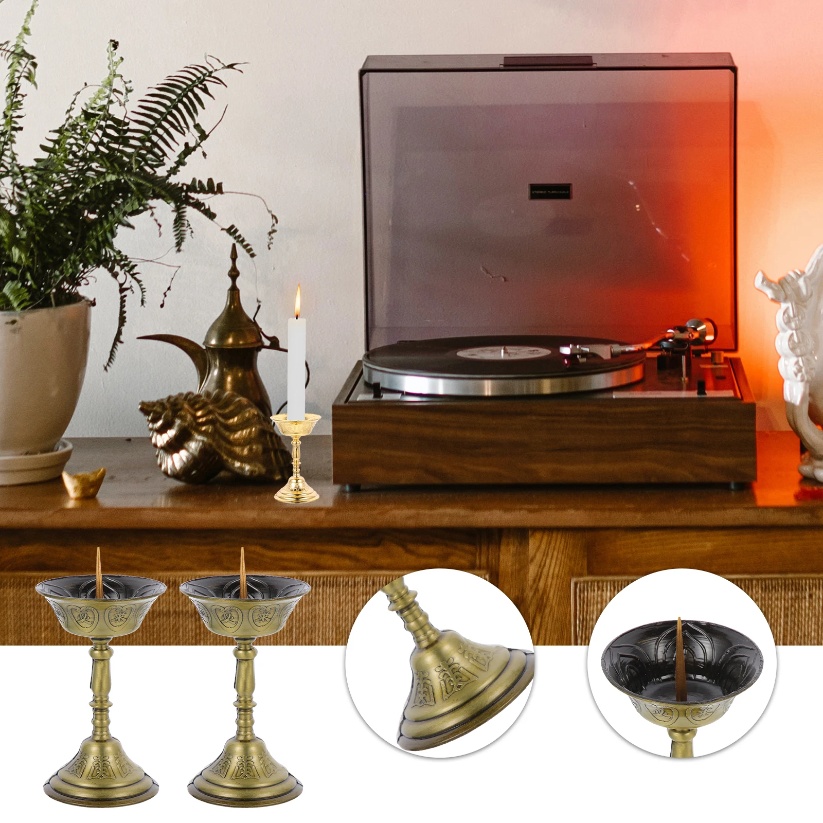 2pcs Retro Lotus Candleholder Alloy Stand Elegant Compact Metal Desktop Candlestick Wedding Banquet Decor Party Temple Ornament
2pcs Retro Lotus Candleholder Alloy Stand Elegant Compact Metal Desktop Candlestick Wedding Banquet Decor Party Temple Ornament