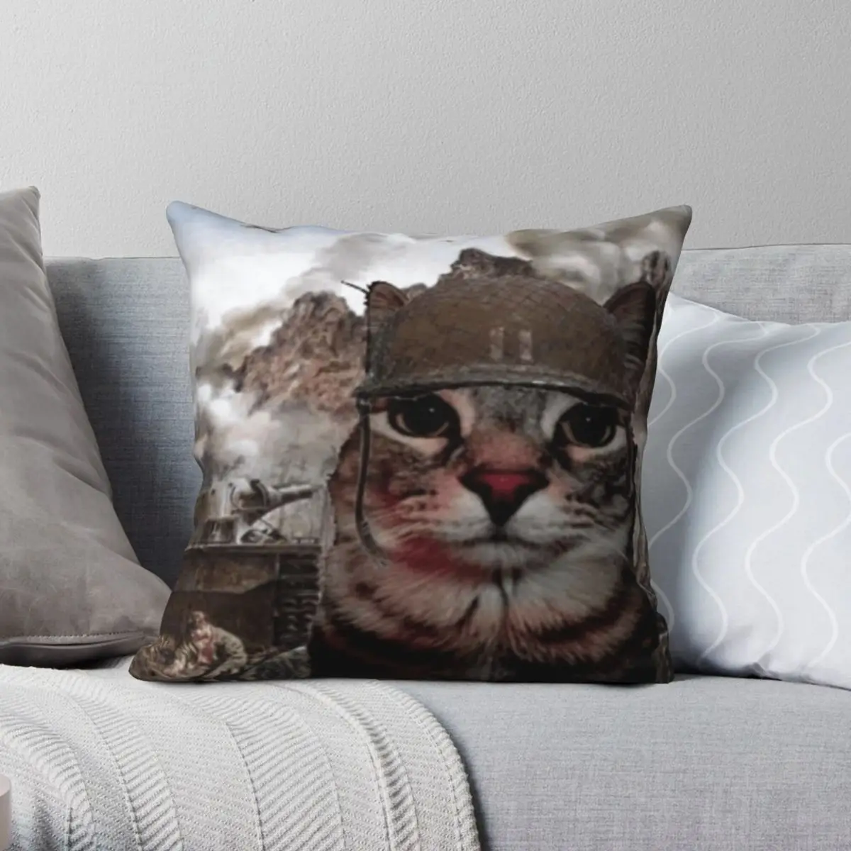 War Cat Thousand Yard Stare Meme Square Pillowcase Polyester Linen Velvet Pattern Zip Decor Sofa Seater Cushion Case 45x45
War Cat Thousand Yard Stare Meme Square Pillowcase Polyester Linen Velvet Pattern Zip Decor Sofa Seater Cushion Case 45x45