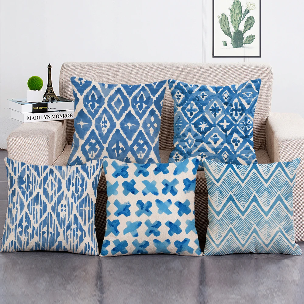 Nordic Geometric Print Cushion Cover Blue Plaid Geometric Decorative Throw Pillows Case Sofa Decor Custom
Nordic Geometric Print Cushion Cover Blue Plaid Geometric Decorative Throw Pillows Case Sofa Decor Custom