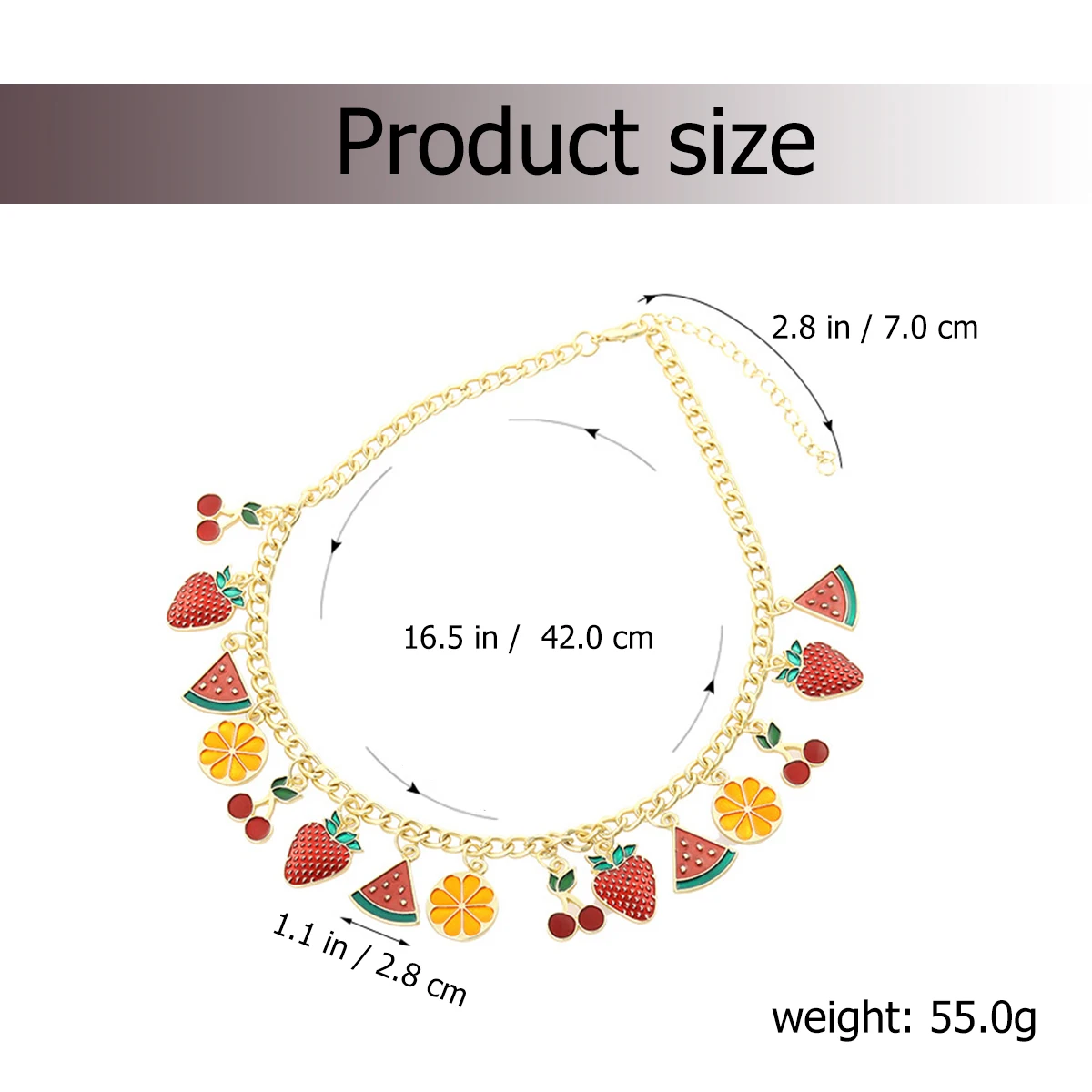 Fruit Necklace Creative Clavicle Chain Elegant Birthday Wedding Woman Creative Necklace Gifts Pendant Long Lasting
Fruit Necklace Creative Clavicle Chain Elegant Birthday Wedding Woman Creative Necklace Gifts Pendant Long Lasting