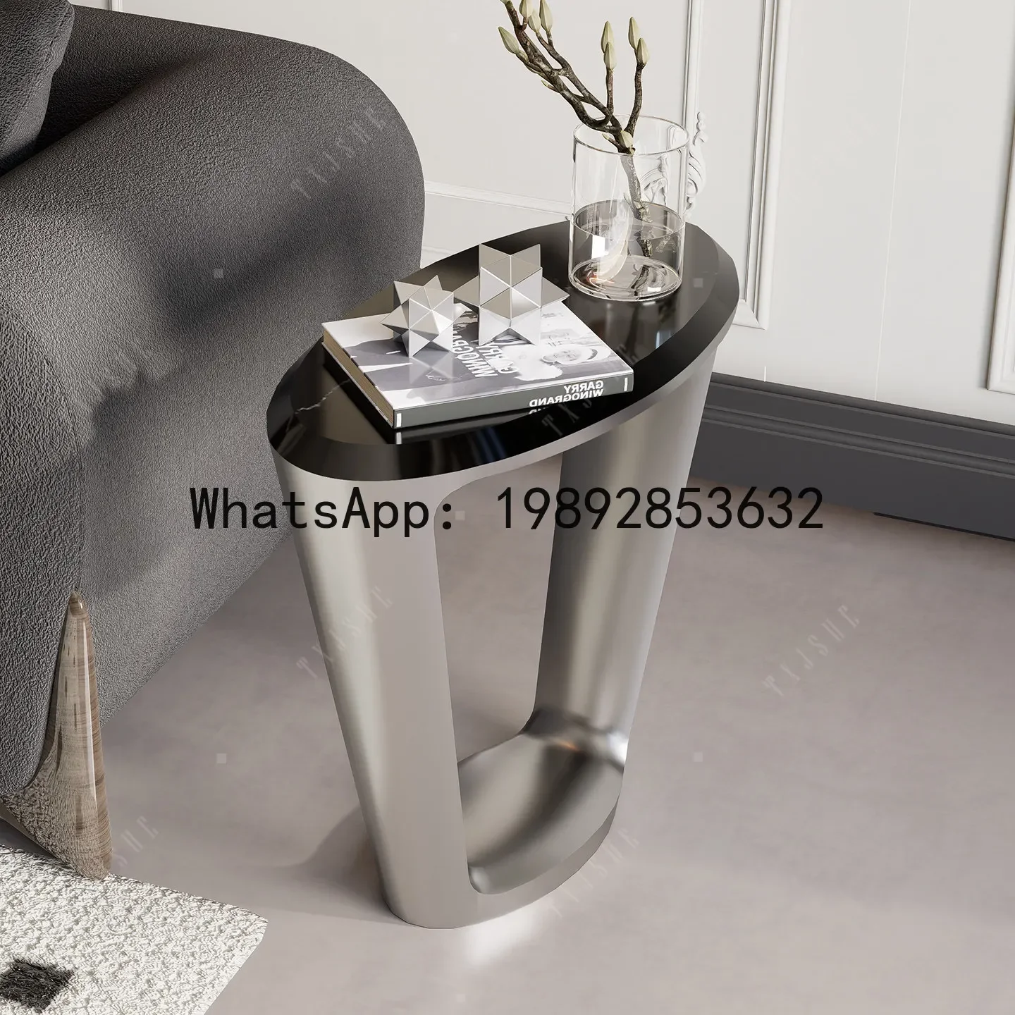 H5.15 semicircle side table - small end table for living room, sofa side, artistic home accent table
H5.15 semicircle side table - small end table for living room, sofa side, artistic home accent table