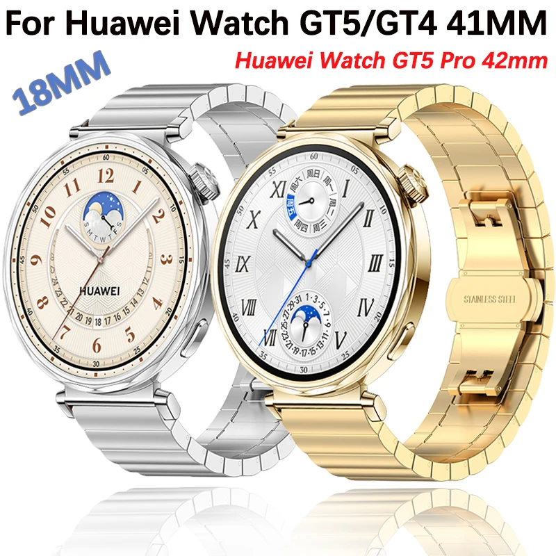 Металлический ремешок из нержавеющей стали 18 мм для Huawei Watch GT5 Pro 42 мм/GT5 GT4 41 мм, умные часы, женский браслет, ремешок для часов, аксессуары
Металлический ремешок из нержавеющей стали 18 мм для Huawei Watch GT5 Pro 42 мм/GT5 GT4 41 мм, умные часы, женский браслет, ремешок для часов, аксессуары