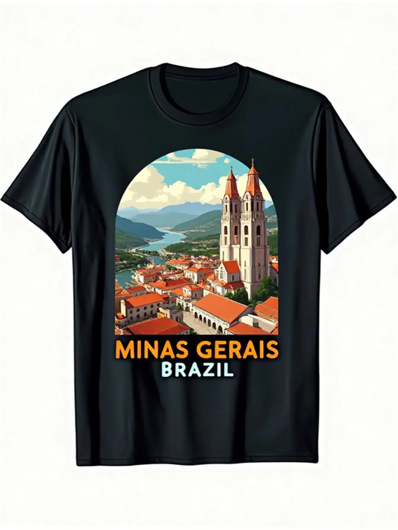 Minas Gerais Brazil Church Graphic Tee Men's Breathable Cotton Casual T-Shirt
Minas Gerais Brazil Church Graphic Tee Men's Breathable Cotton Casual T-Shirt