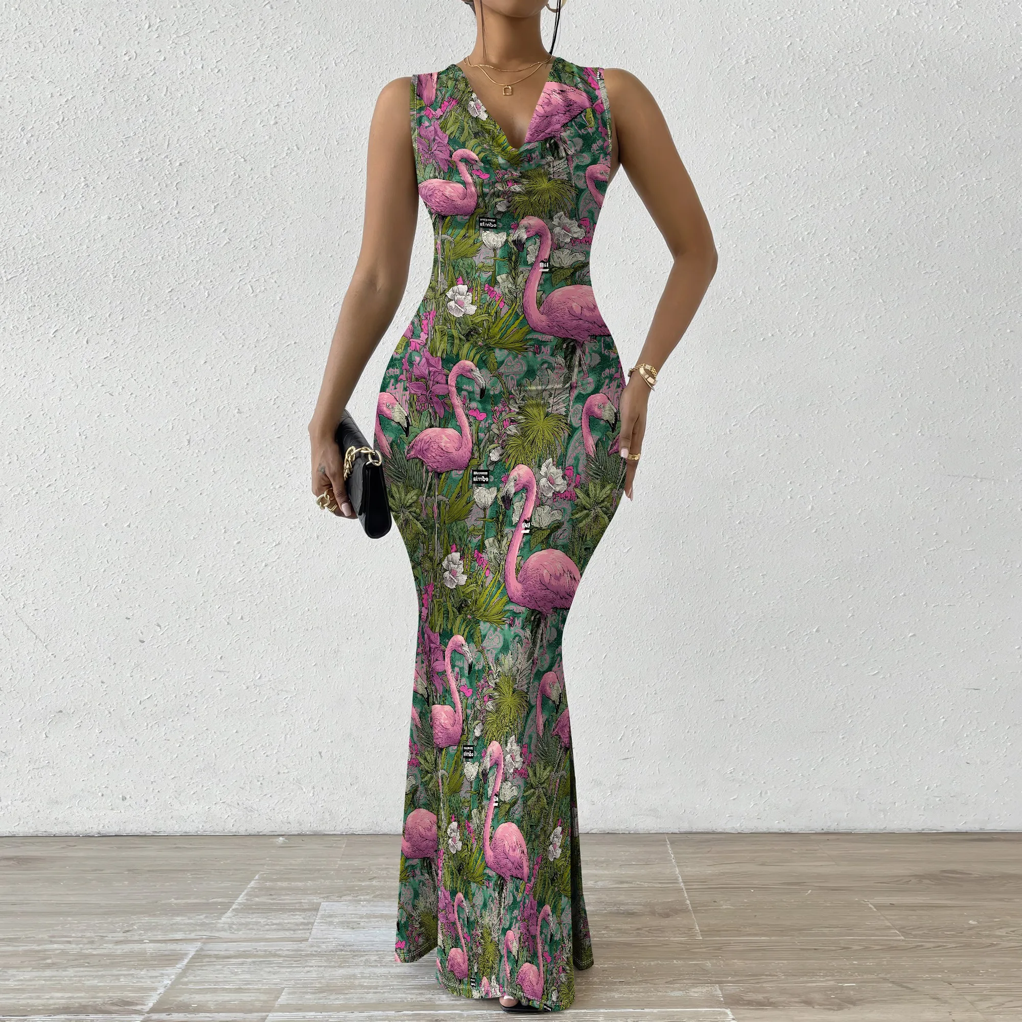 Tropical Flamingo Print Bodycon Dress XS-2XL Summer Sleeveless Maxi Dress for Beach Vacation
Tropical Flamingo Print Bodycon Dress XS-2XL Summer Sleeveless Maxi Dress for Beach Vacation