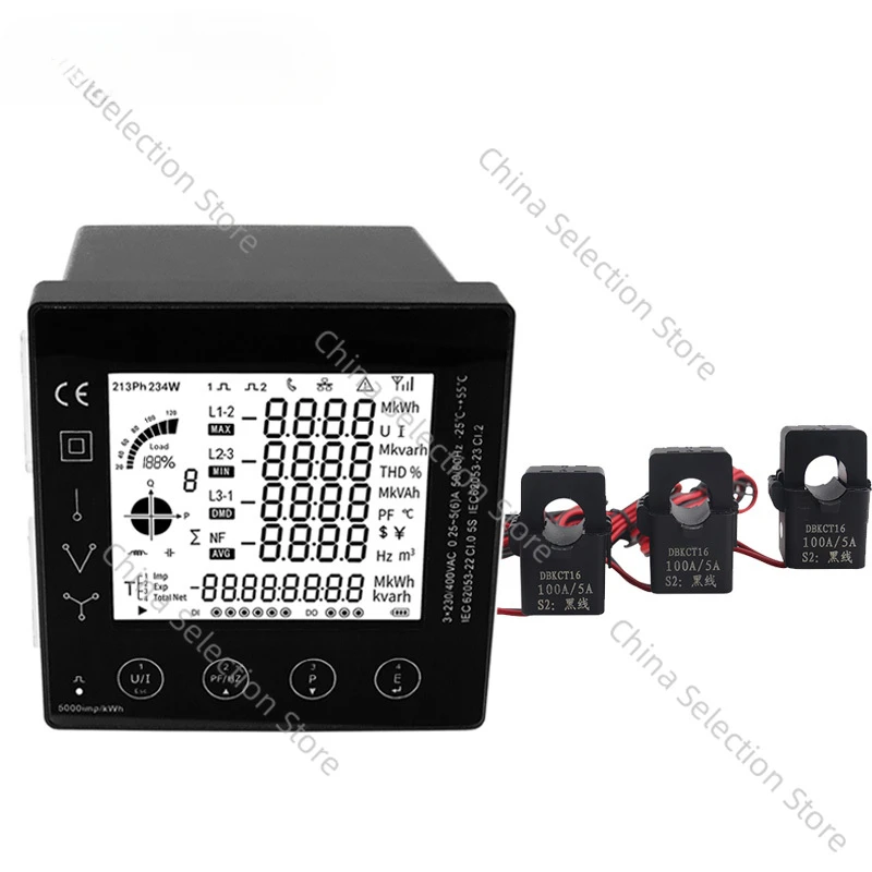 Multi-function Power Panel 3 Phase Energy Meter Smart Multi-Rate 96*96mm RS485 Modbus RTU With Current Transformer 5A CT Connect
Multi-function Power Panel 3 Phase Energy Meter Smart Multi-Rate 96*96mm RS485 Modbus RTU With Current Transformer 5A CT Connect