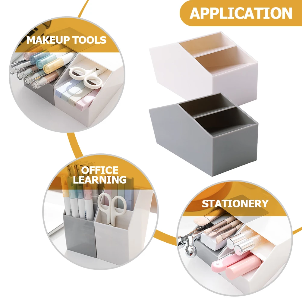2 Pcs Desk Pen Holder Storage Box Students Portable Container Desktop Stationery Multi-grid Office
2 Pcs Desk Pen Holder Storage Box Students Portable Container Desktop Stationery Multi-grid Office
