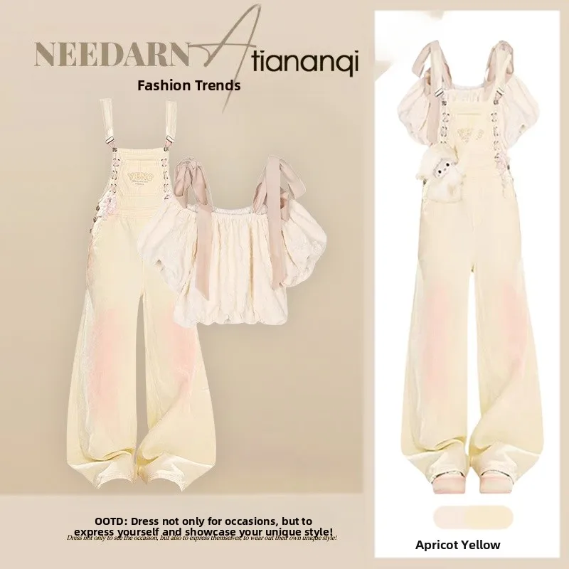 Summer Outfit Women's New 2026 Anti-Aging Belted Top with Dopamine College Style Denim Overalls Two-Piece Set Fashionable Cas...
Summer Outfit Women's New 2026 Anti-Aging Belted Top with Dopamine College Style Denim Overalls Two-Piece Set Fashionable Cas...