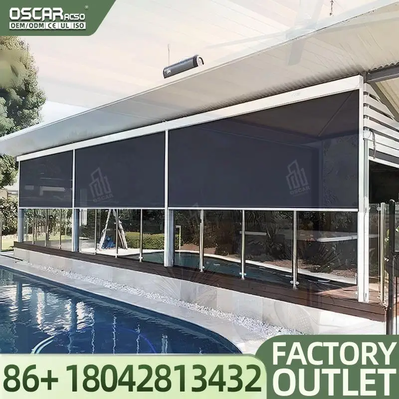 Motorized Waterproof Outdoor Roller Shades with Zip Track for Balcony Blackout Fiberglass Shades for Outdoor Use Rolling Blind
Motorized Waterproof Outdoor Roller Shades with Zip Track for Balcony Blackout Fiberglass Shades for Outdoor Use Rolling Blind