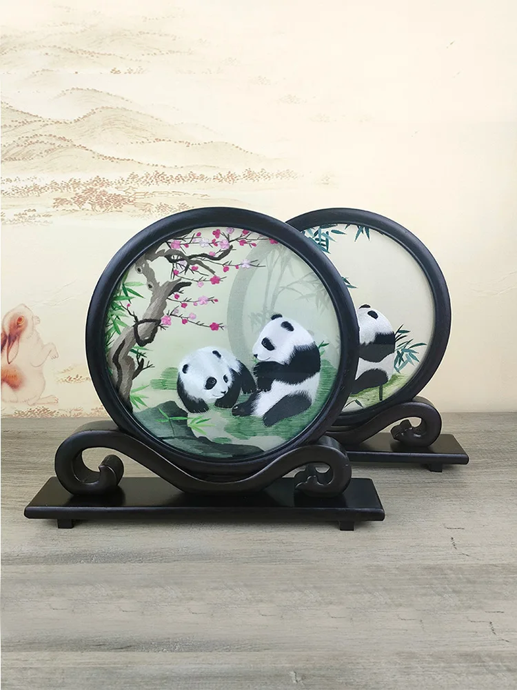 Double-Sided Embroidery Xiang Embroidery Tabletop round Screen Display Handicraft Business Gift Chinese New Style Home Decor
Double-Sided Embroidery Xiang Embroidery Tabletop round Screen Display Handicraft Business Gift Chinese New Style Home Decor