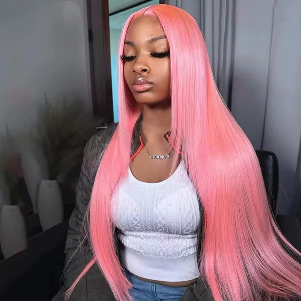 Colored Light Pink Human Hair Wig 13x6 Hd Transparent Lace Frontal Wigs Colored Straight Lace Front Wig Pre Plucked Hairline HUmna Hair Wigs For Women On Clearance Sale
Colored Light Pink Human Hair Wig 13x6 Hd Transparent Lace Frontal Wigs Colored Straight Lace Front Wig Pre Plucked Hairline HUmna Hair Wigs For Women On Clearance Sale