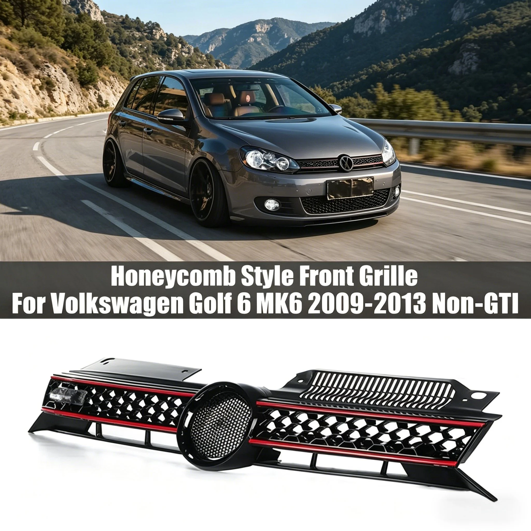 For VW Golf 6 MK6 GTI 2009-2013 GTI Style Honeycomb Front Bumper Centre Grille Upper Racing Grill Gloss Black Mesh Grille
For VW Golf 6 MK6 GTI 2009-2013 GTI Style Honeycomb Front Bumper Centre Grille Upper Racing Grill Gloss Black Mesh Grille