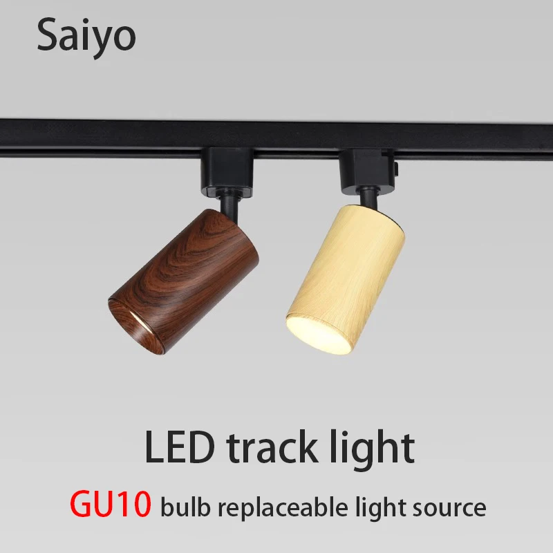 Led Track Light GU10 Bulb Replaceable Spotlight Adjustable Angle Rail Ceiling Lamp Walnut Log Wood Color Lighting Fixture Indoor
Led Track Light GU10 Bulb Replaceable Spotlight Adjustable Angle Rail Ceiling Lamp Walnut Log Wood Color Lighting Fixture Indoor
