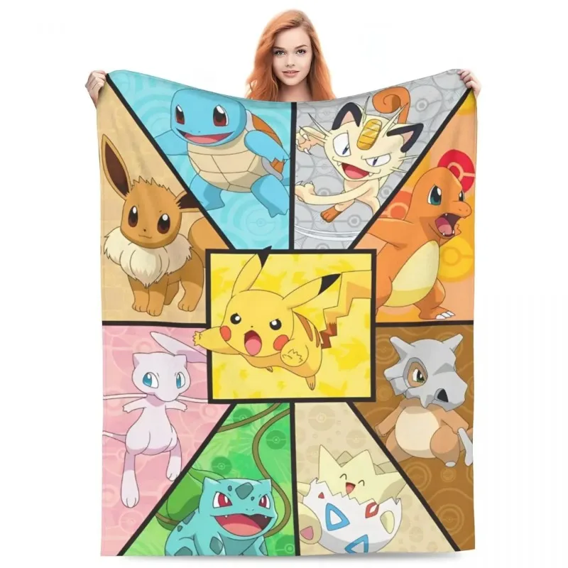 Cartoon Kawaii Pikachus Series Cute Print Anime Blanket Funny Warm Throw Blankets for Bed Sofa Autumn/Winter Blanket
Cartoon Kawaii Pikachus Series Cute Print Anime Blanket Funny Warm Throw Blankets for Bed Sofa Autumn/Winter Blanket