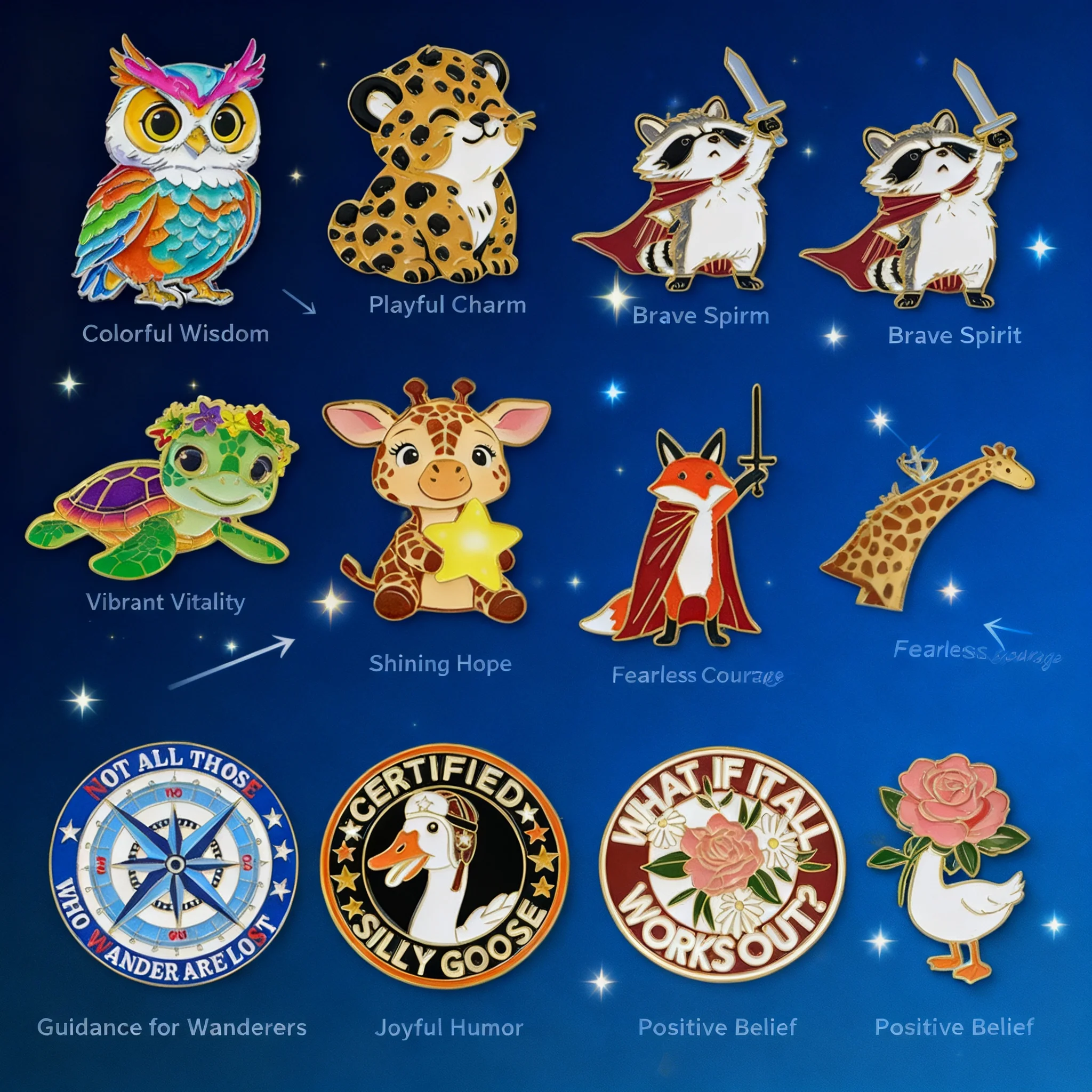 Panda Owl Giraffe Brooch Clothing Backpack Accessories Pin Alloy Badge Cross Border Wholesale Stock
Panda Owl Giraffe Brooch Clothing Backpack Accessories Pin Alloy Badge Cross Border Wholesale Stock
