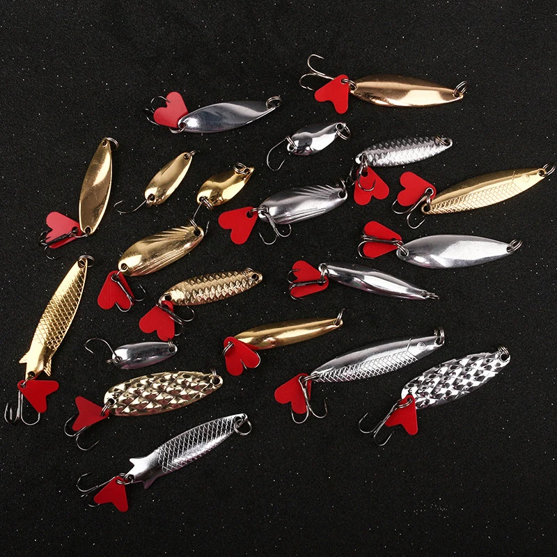 New 20PCS/Set Metal Jig Spoon Spinner Fishing Lure Wobbler Bait Set With Fishing Tackle Box Kit For Fishing Lure Bait Set
New 20PCS/Set Metal Jig Spoon Spinner Fishing Lure Wobbler Bait Set With Fishing Tackle Box Kit For Fishing Lure Bait Set