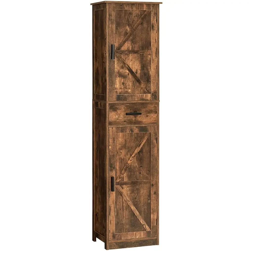 Tall Storage Cabinet, Bathroom Cabinet With 6 Shelves & Drawer, Narrow Storage Cabinet With Adjustable Shelves, Tall Cabinet
Tall Storage Cabinet, Bathroom Cabinet With 6 Shelves & Drawer, Narrow Storage Cabinet With Adjustable Shelves, Tall Cabinet