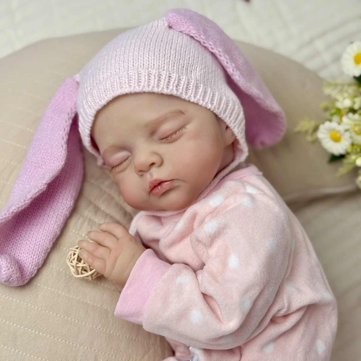 BZDOLL 19inch 48cm Asleep Reborn Doll, 3D Skin with Pink Outfit, Realistic Play & Bedtime Toy, Girls Birthday Gift
BZDOLL 19inch 48cm Asleep Reborn Doll, 3D Skin with Pink Outfit, Realistic Play & Bedtime Toy, Girls Birthday Gift