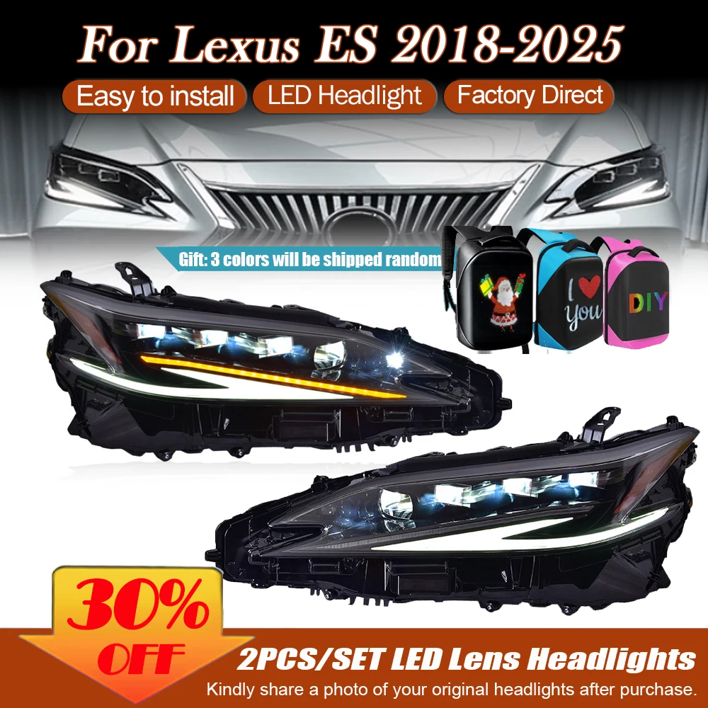 LED Head lamps Assmebly For Lexus ES ES260 ES200 ES300H 2018-2025 Car Headlights Projector Lens Turn Signal Light Plug And Play
LED Head lamps Assmebly For Lexus ES ES260 ES200 ES300H 2018-2025 Car Headlights Projector Lens Turn Signal Light Plug And Play