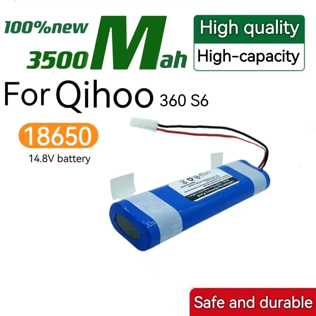 14.8V lithium battery 18650 Battery Pack For Qihoo 360 S6 Robotic Vacuum Cleaner Spare Parts Accessories Replacement Batteries
14.8V lithium battery 18650 Battery Pack For Qihoo 360 S6 Robotic Vacuum Cleaner Spare Parts Accessories Replacement Batteries