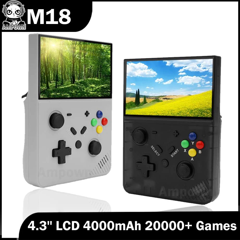 Портативные игровые консоли Ampown M18 с ЖК-дисплеем 4,3 дюйма, EmuELEC, 4000 мАч, Ретро консоли для видеоигр с поддержкой PSP N64, 20000 игр
Портативные игровые консоли Ampown M18 с ЖК-дисплеем 4,3 дюйма, EmuELEC, 4000 мАч, Ретро консоли для видеоигр с поддержкой PSP N64, 20000 игр