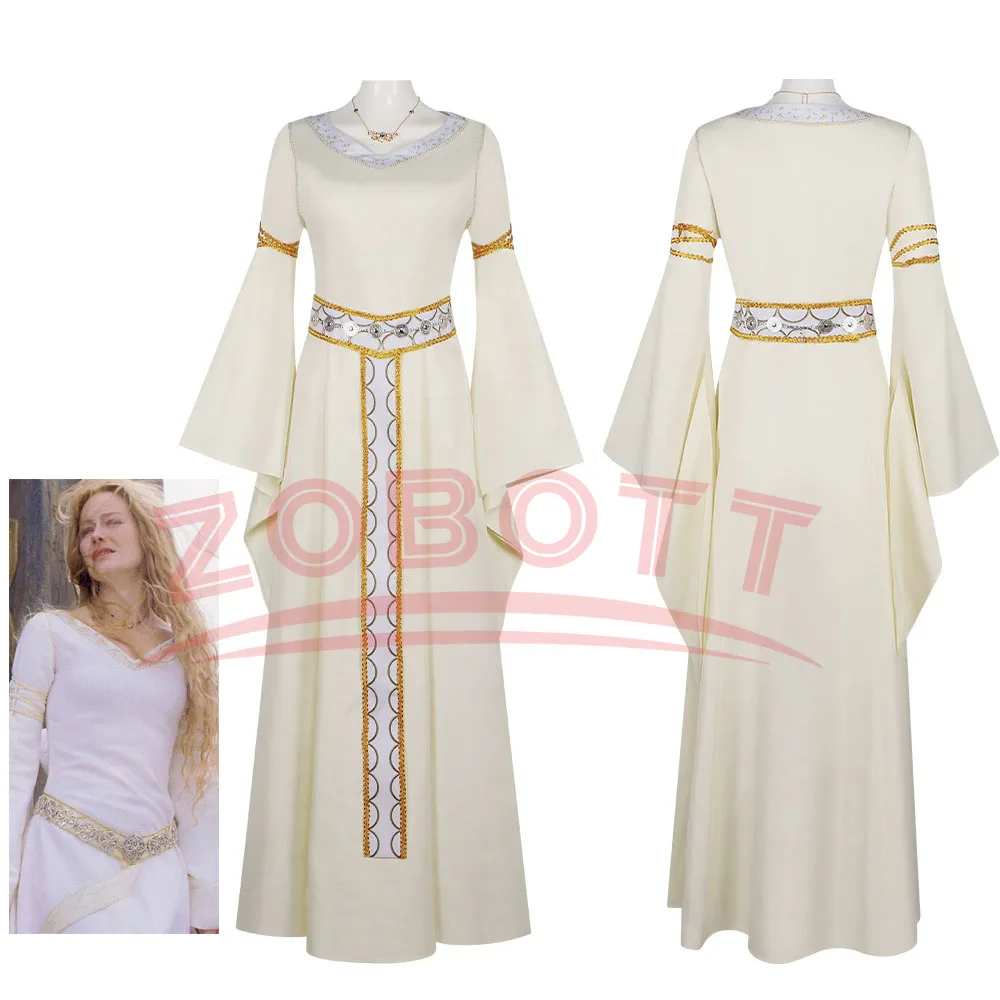 5PCS Movie EEowyn Cosplay Halloween Costume Necklace White Wool Gown Dress With Accessories Party Carnival Or Stage Wear
5PCS Movie EEowyn Cosplay Halloween Costume Necklace White Wool Gown Dress With Accessories Party Carnival Or Stage Wear