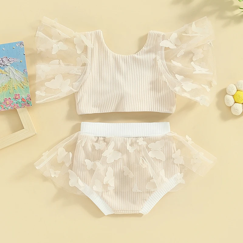 Toddler Girl s Summer Bikini 2 Pcs Set Butterfly Mesh Short Sleeve Tops with Elastic Waist Shorts Swimwear Bathing Suits
Toddler Girl s Summer Bikini 2 Pcs Set Butterfly Mesh Short Sleeve Tops with Elastic Waist Shorts Swimwear Bathing Suits
