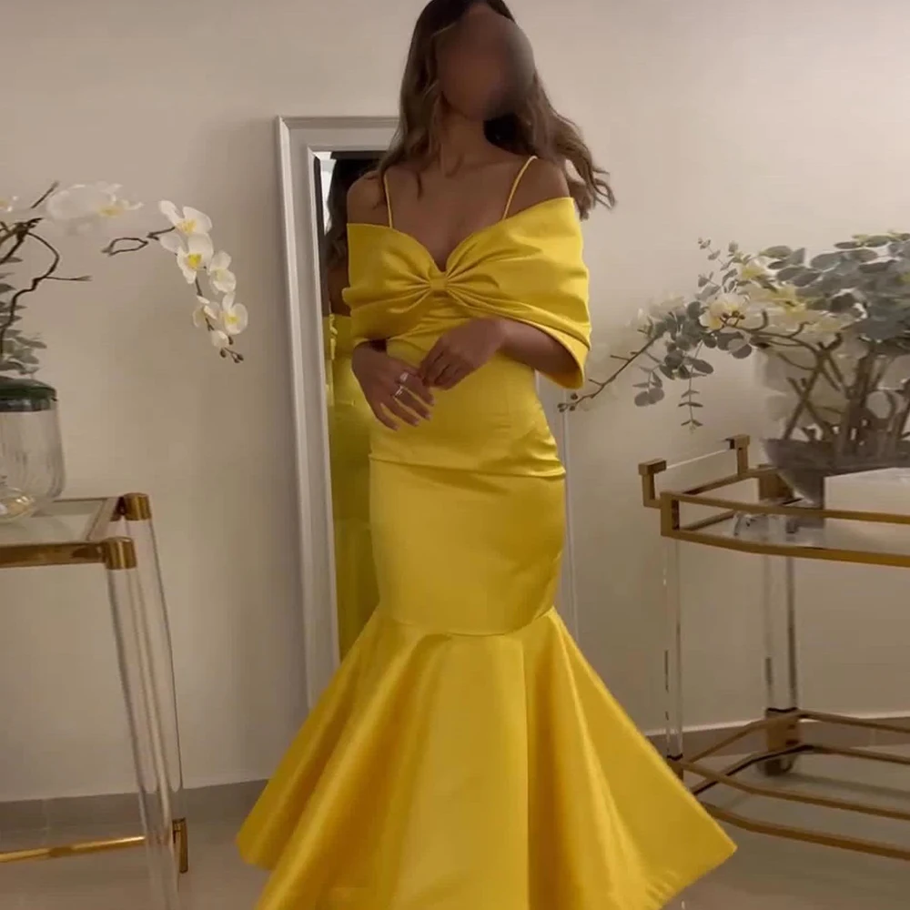Saudi Evening Gowns Mermaid Satin Half Sleeves Tea Length Fashion Pleats Solid Color Dresses For Formal Occasions Classic 2024
Saudi Evening Gowns Mermaid Satin Half Sleeves Tea Length Fashion Pleats Solid Color Dresses For Formal Occasions Classic 2024