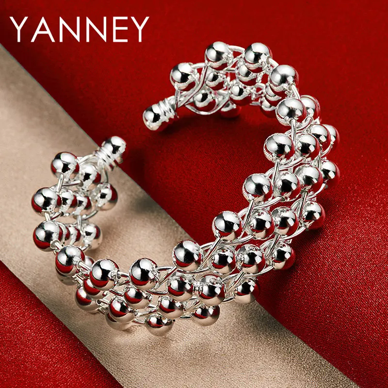 2024 Luxury 925 Sterling Silver Fine Beads Open Bangle Bracelet For Women Fashion Jewelry Gifts Party Wedding
2024 Luxury 925 Sterling Silver Fine Beads Open Bangle Bracelet For Women Fashion Jewelry Gifts Party Wedding