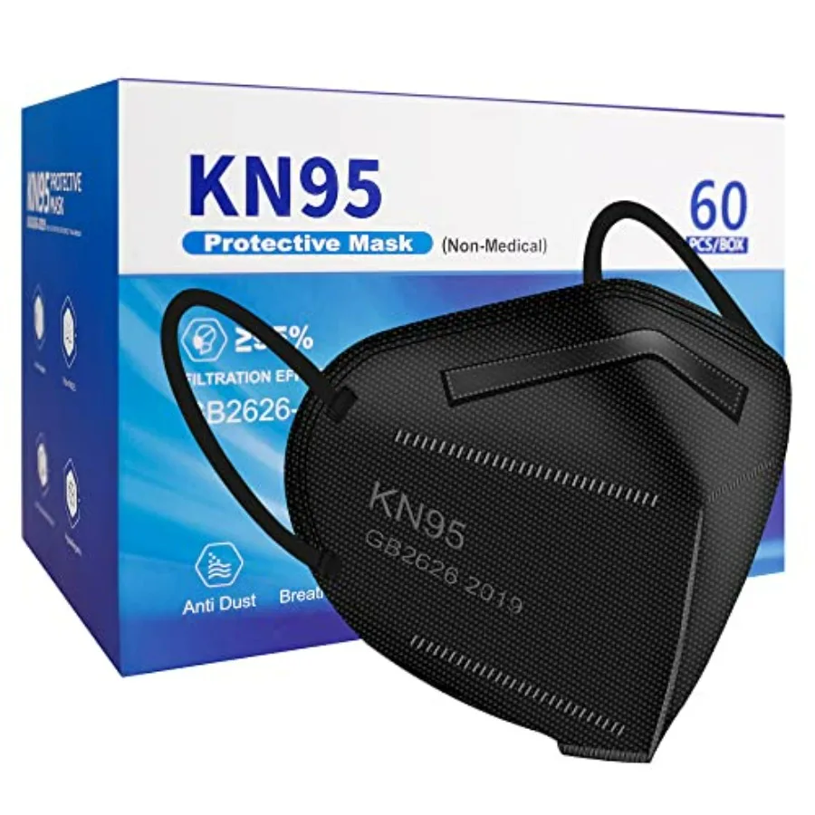Kn95 Face Mask Black, 5 Layer Cup Dust Safety Masks Men and Women Universal, Breathable, Comfortableable, Home and Outdoor Wear
Kn95 Face Mask Black, 5 Layer Cup Dust Safety Masks Men and Women Universal, Breathable, Comfortableable, Home and Outdoor Wear