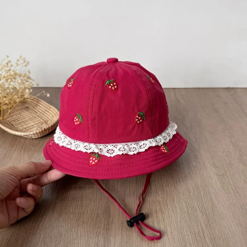 2026 Summer 6-30 M Baby Girls Hat Strawberry Embroidery Lace Sun Protection Kids Accessory Outdoor Infant Princess Sun Cap
2026 Summer 6-30 M Baby Girls Hat Strawberry Embroidery Lace Sun Protection Kids Accessory Outdoor Infant Princess Sun Cap