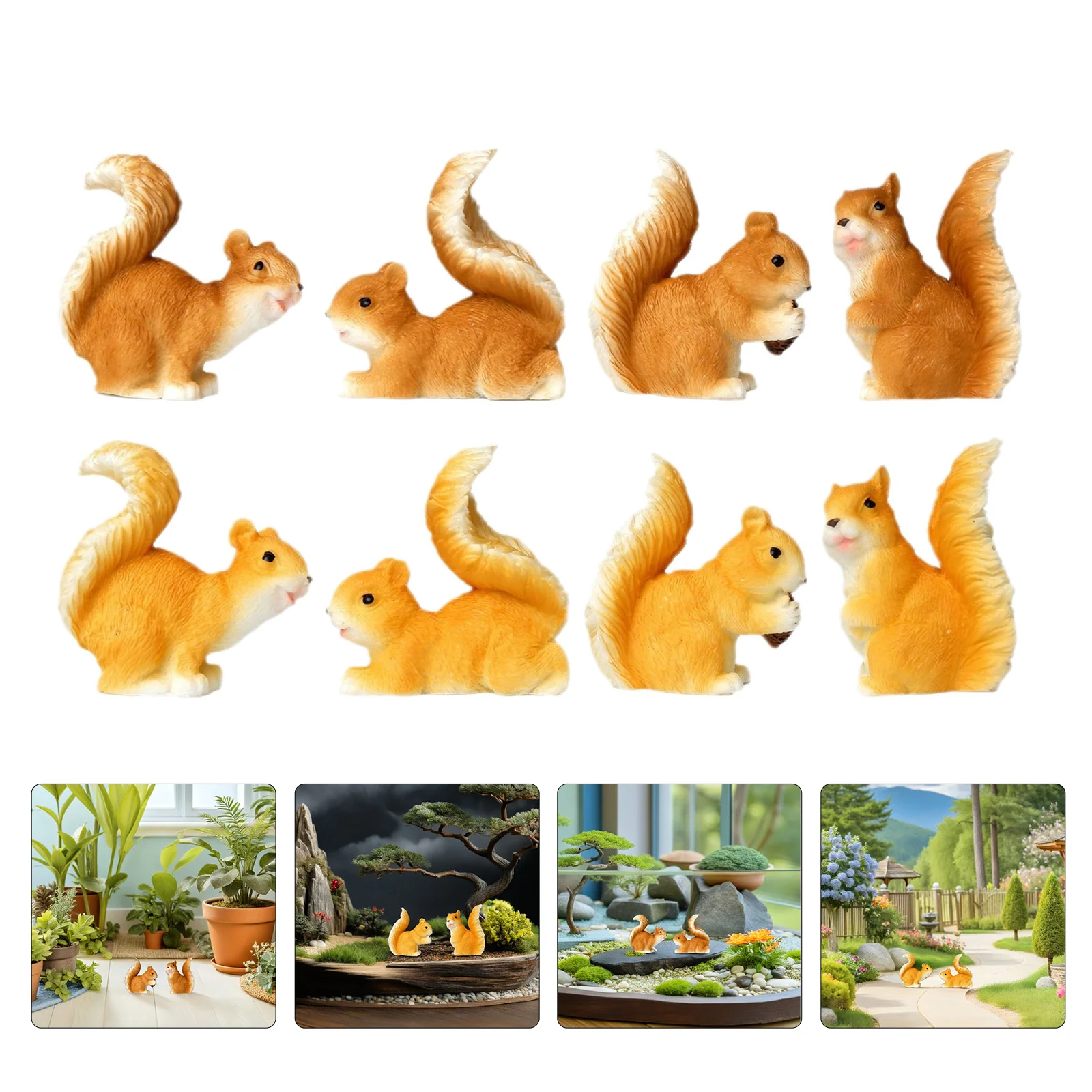 8Pcs Mini Resin Squirrel Sculpture Simulation Craft Decoration for Miniature Bonsai Garden Home Small Animal Landscape Ornament
8Pcs Mini Resin Squirrel Sculpture Simulation Craft Decoration for Miniature Bonsai Garden Home Small Animal Landscape Ornament