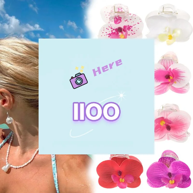 【IIOO】7cm Simulated Flowers Hair Claw Orchid Floral Hair Clips Fashion Hairpin Elegant Hair Accessories For Women Girls
【IIOO】7cm Simulated Flowers Hair Claw Orchid Floral Hair Clips Fashion Hairpin Elegant Hair Accessories For Women Girls