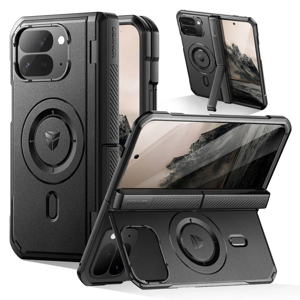 Dexnor Magnetic Case for Google Pixel 10 Pro Fold with Dual Kickstands Front Screen Protector Hinge Protection Cover
Dexnor Magnetic Case for Google Pixel 10 Pro Fold with Dual Kickstands Front Screen Protector Hinge Protection Cover