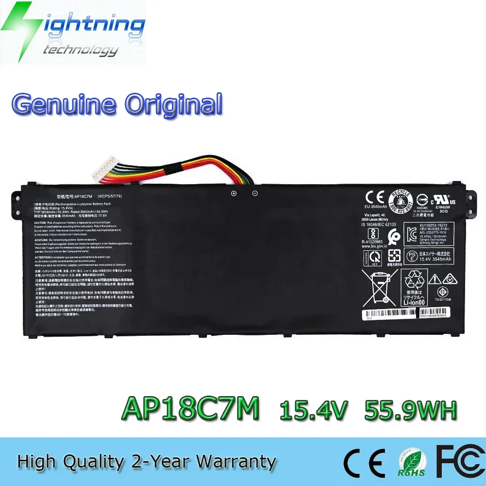 New Original AP18C7M 15.4V 55.9Wh Laptop Battery for Acer Swift 5 SF514-54GT SP513-54N-546V SF313-52 etc.
New Original AP18C7M 15.4V 55.9Wh Laptop Battery for Acer Swift 5 SF514-54GT SP513-54N-546V SF313-52 etc.