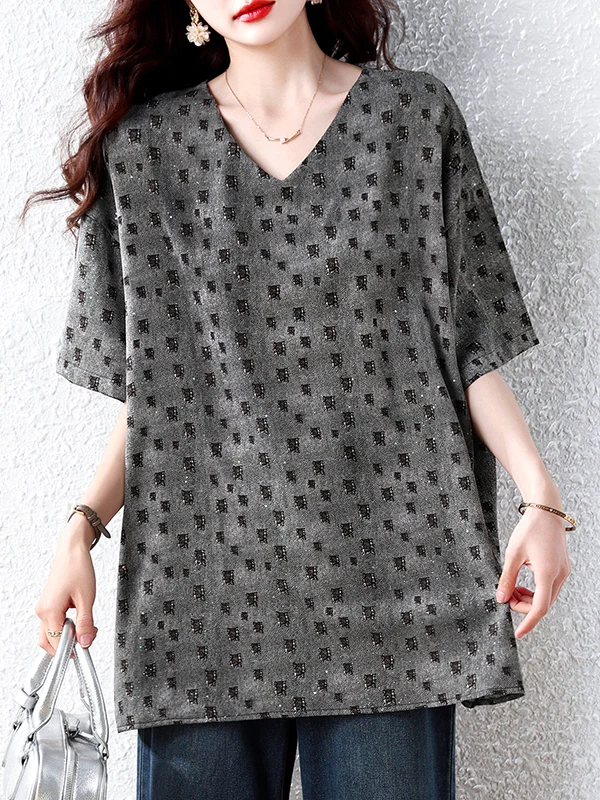 plus Size Women's Casual Loose Short Sleeve T-Shirt Belly Covering Slimming Summer New Style Versatile Loose Top for plus Siz...
plus Size Women's Casual Loose Short Sleeve T-Shirt Belly Covering Slimming Summer New Style Versatile Loose Top for plus Siz...