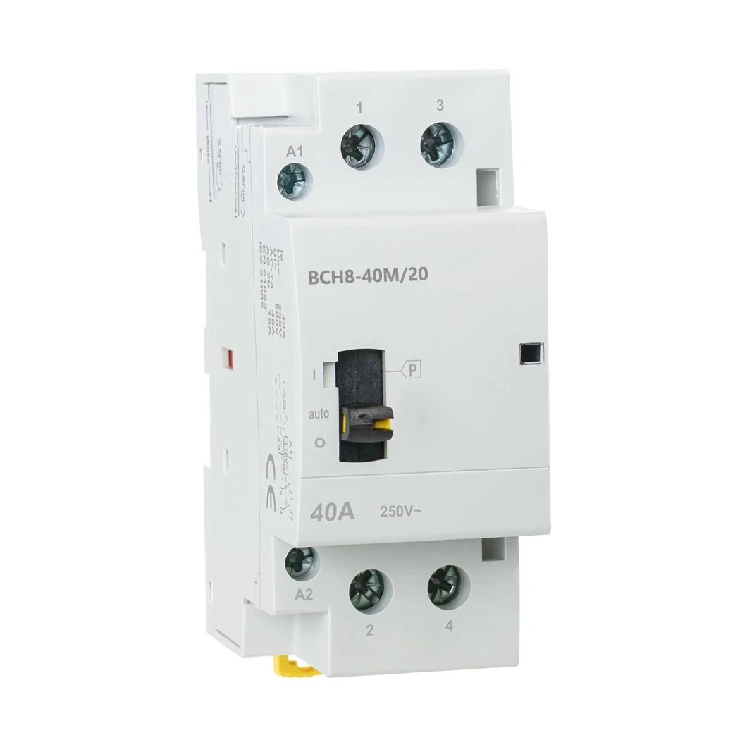 ABILKEEN BCH8-40M/20 40A 2-полюсный ручной бытовой контактор переменного тока 2НО 50/60 Гц модульная схема контактора ручное/автоматическое управление
ABILKEEN BCH8-40M/20 40A 2-полюсный ручной бытовой контактор переменного тока 2НО 50/60 Гц модульная схема контактора ручное/автоматическое управление