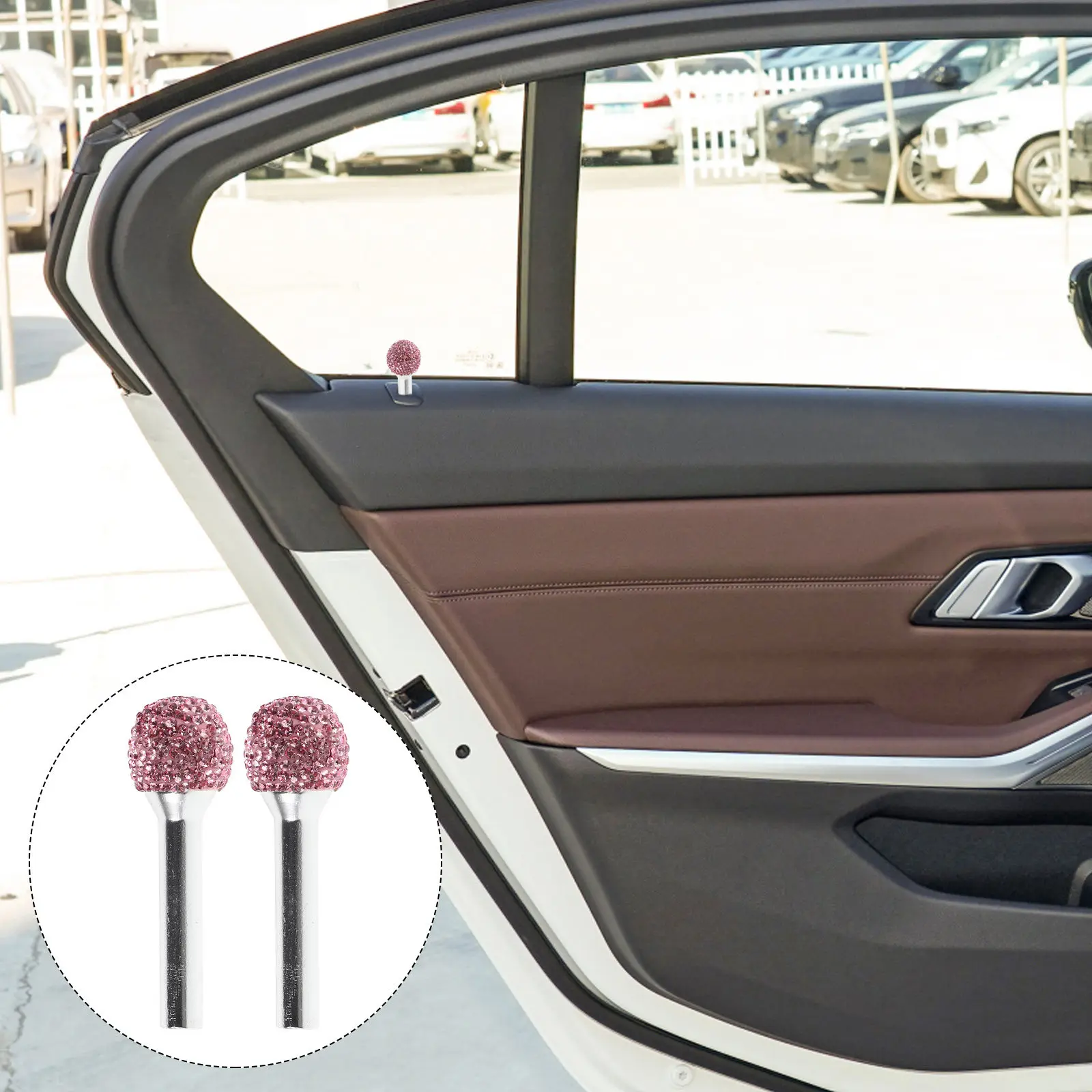 1Pair Stylish Rhinestone Door Lock Pin Covers Universal Fit Car Door Pull Pins Elegant Interior Decor Auto Accessories Bling Car
1Pair Stylish Rhinestone Door Lock Pin Covers Universal Fit Car Door Pull Pins Elegant Interior Decor Auto Accessories Bling Car