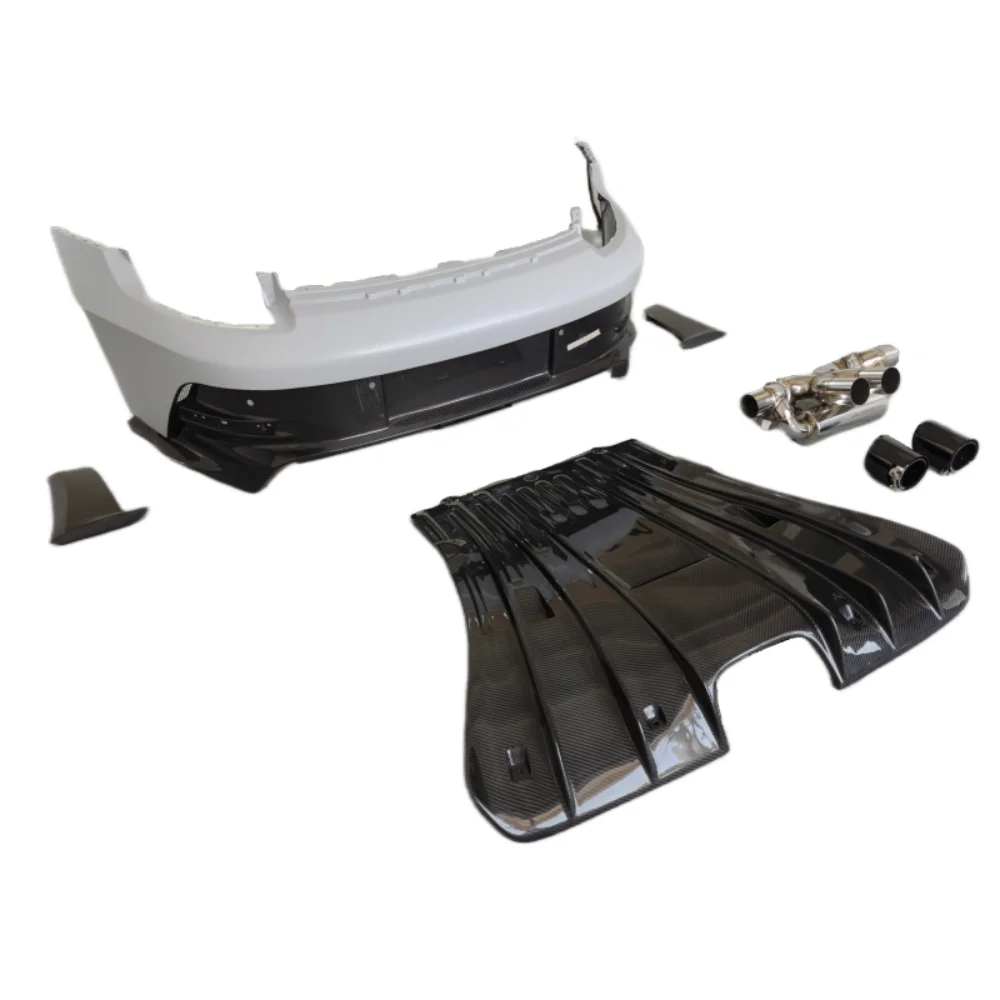 Used for Porsche 992 911 Retrofit Upgrade GT3RS Style Body Kit Semi Carbon Fiber Rear Bumper Rear Diffuser Rear End Car Parts 
Used for Porsche 992 911 Retrofit Upgrade GT3RS Style Body Kit Semi Carbon Fiber Rear Bumper Rear Diffuser Rear End Car Parts