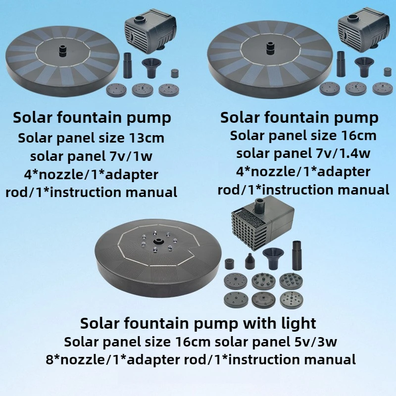 Outdoor solar fountain pump for rockery waterfall, solar submersible pool pump with spray for garden swimming pool
Outdoor solar fountain pump for rockery waterfall, solar submersible pool pump with spray for garden swimming pool