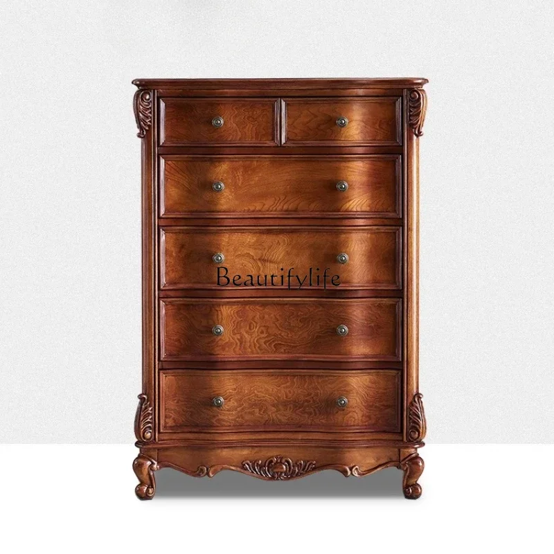 American Country Chest of Drawers Solid Wood Living Room Drawer Storage Six Drawer Storage Cabinet
American Country Chest of Drawers Solid Wood Living Room Drawer Storage Six Drawer Storage Cabinet