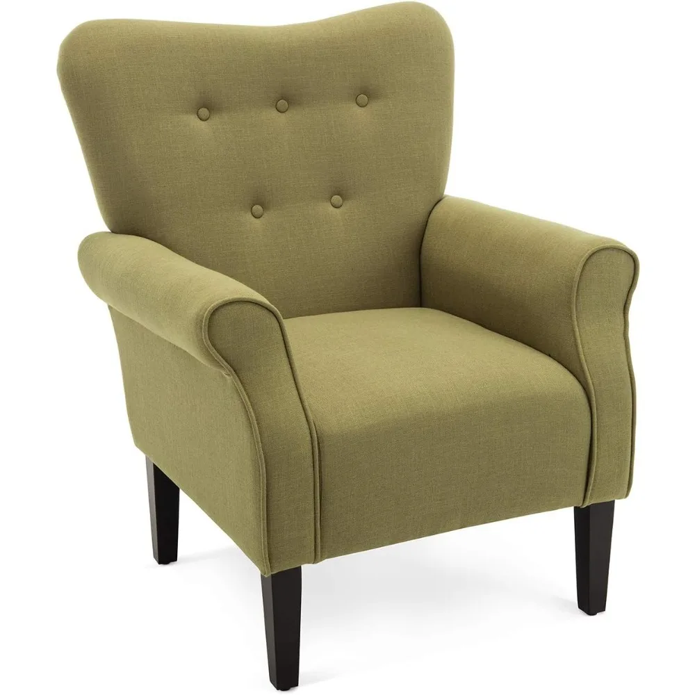 Modern Accent Chair for Living Room, High Back Armchair with Wooden Legs, Upholstered Wingback Side Chair Padded Armrest
Modern Accent Chair for Living Room, High Back Armchair with Wooden Legs, Upholstered Wingback Side Chair Padded Armrest