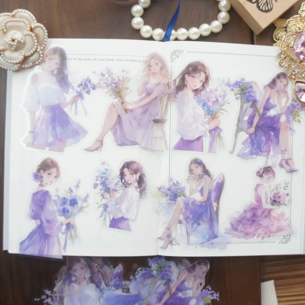 22pcs Girl Holding A Bouquet of Flowers Style PVC Sticker Scrapbooking DIY Gift Packing Decoration Tag 
22pcs Girl Holding A Bouquet of Flowers Style PVC Sticker Scrapbooking DIY Gift Packing Decoration Tag