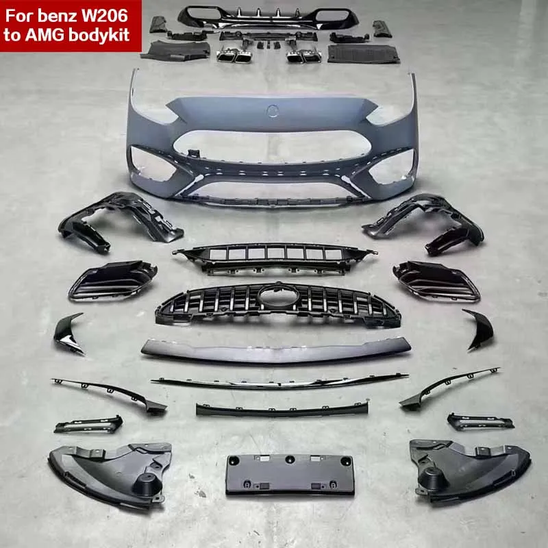 Full Set Facelift Rear Front Grille Bumper W206 C63 Bodykit Body Kit for Mercedes Benz C-class W206 Upgrade to C63 AMG 2022 2023
Full Set Facelift Rear Front Grille Bumper W206 C63 Bodykit Body Kit for Mercedes Benz C-class W206 Upgrade to C63 AMG 2022 2023